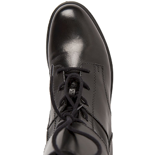 Кожаные ботинки с мехом